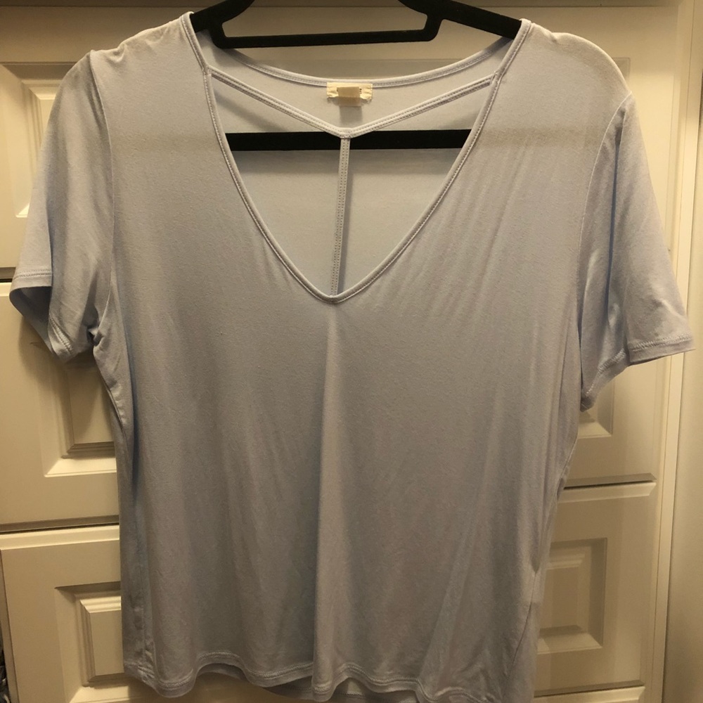 light blue top